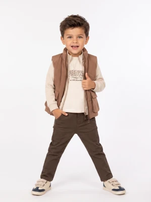 CEPLİ YELEKLİ 4 LÜ ERKEK BEBE TAKIM 3005