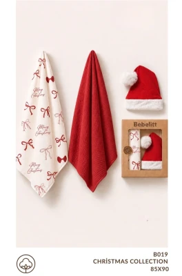 CHRİSTMAS KURDELELİ BEBE BATTANİYE SET B019
