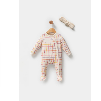 ÇİÇEK BASKILI PENYE EKOSE BEBE TULUM 1053