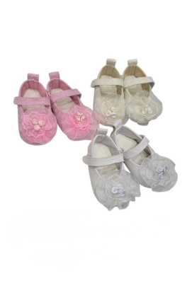 ÇİÇEK MOTİFLİ GELİNCİK KIZ BEBE PATİK 4101