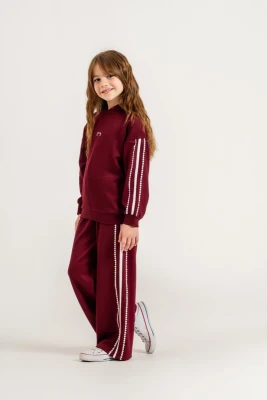 ÇİÇEK NAKIŞLI ŞERİT DETAYLI OYSHO KIZ ÇOCUK TAKIM 7206