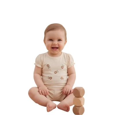 ÇİÇEK NAKIŞLI ŞORTLU PENYE KIZ BEBE 2 Lİ TAKIM 14013