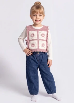  ÇİÇEK SÜVETERLİ BAGGY KIZ ÇOCUK TAKIM 5206