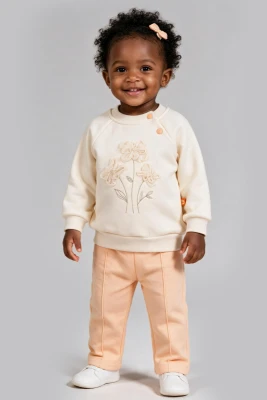 ÇİÇEKLİ 3 İP KIZ BEBE TAKIM 2643