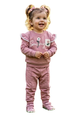 ÇİÇEKLİ KIZ BEBE TAKIM 26691