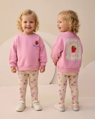  ÇİLEK FİTİLLİ KIZ BEBE TAKIM 26227