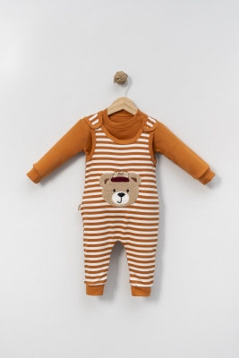 ÇİZGİLİ AYI ASKIDA BEBE SLOPET TAKIM 3010