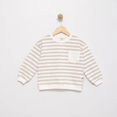 ÇİZGİLİ CEPLİ ERKEK ÇOCUK SWEAT 0376-2