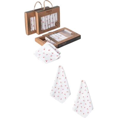 CRAFT KUTULU KİRAZ DESEN PENYE BEBE MENDİL 10550