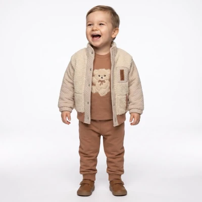 ÇUBUK KAPİTONE KUZULU 3 LÜ ERKEK BEBE TAKIM 2701