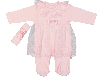 DANTEL GARNİLİ PENYE KIZ BEBE TULUM 118
