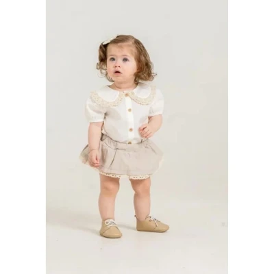 DANTEL GARNİLİ YAKALI KIZ BEBE 2 Lİ TAKIM 0558