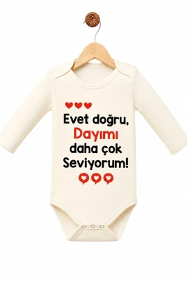 DAYIMI DAHA ÇOK SEVİYORUM BASKILI PAMUKLU BADİ 3267