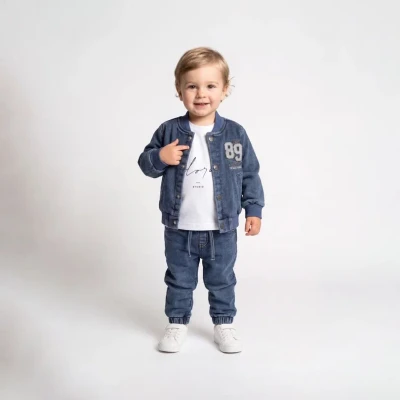  DENİM 3 LÜ ERKEK BEBE TAKIM 8054