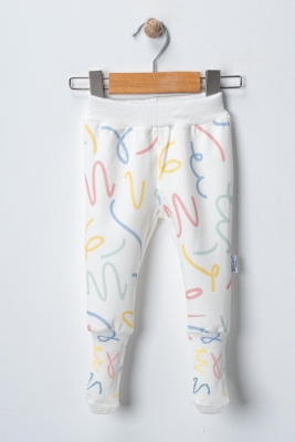 DİGİTAL ÇİZGİLİ ÇORAPLI PENYE BEBE PANTOLON 105