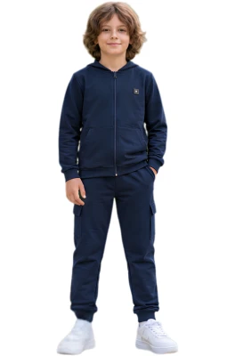 DİK YAKA BASİC 2 İP ERKEK ÇOCUK EŞOFMAN TAKIM 26872