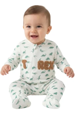 DİNAZOR BASKILI FERMUARLI PENYE BEBE TULUM 2034