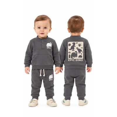 DİNO BASKILI 3 İP ERKEK BEBE TAKIM 26913