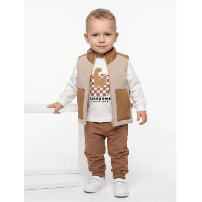 DİNOZOR SÜZÜNELİ YELEKLİ 3 LÜ BEBE TAKIM 2557