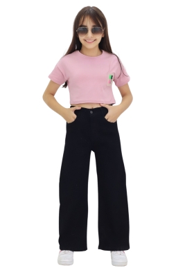 DÜZ MODEL BLACK KIZ ÇOCUK KOT PANTALON 1239