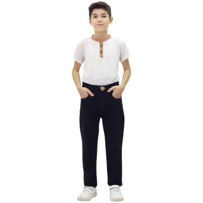 DÜZ MODEL ERKEK ÇOCUK KOT PANTALON 7518