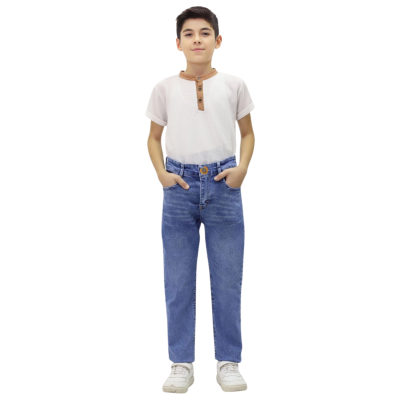 DÜZ MODEL ERKEK ÇOCUK KOT PANTALON 7519