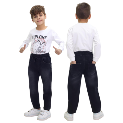 DÜZ MODEL ERKEK ÇOCUK KOT PANTALON 7534