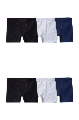 DÜZ RENK 3'LÜ PAKET ERKEK ÇOCUK BOXER 8837/3