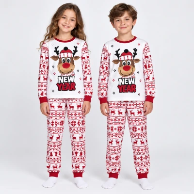 YENİ YIL NOEL 2 Lİ ÇOCUK PİJAMA TAKIM 9380
