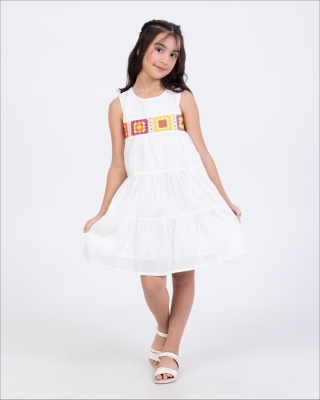ETNİK DESEN ELBİSE - 4LÜ 3572