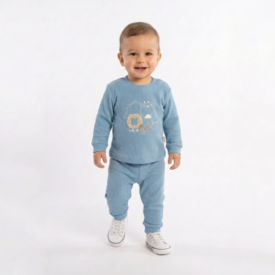FAMİLY NAKIŞLI 2'Lİ ERKEK BEBE TAKIM 2015