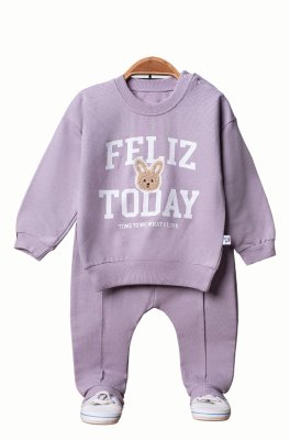 FELİZ TODAY BASKILI 2 Lİ KIZ BEBE TAKIM 2541