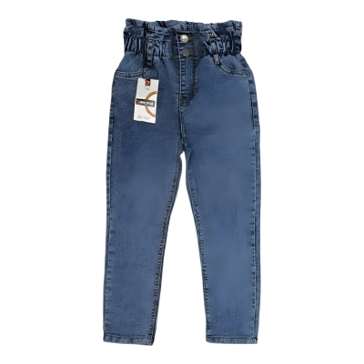 FERCAN FARBALI KEMERLİ KIZ ÇOCUK KOT PANTALON 59743