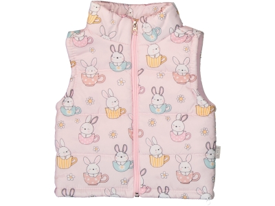FERMUARLI BASKILI YELEK BUNNY