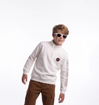 FINEST BASKILI 3 İP ERKEK ÇOCUK SWEAT 4183