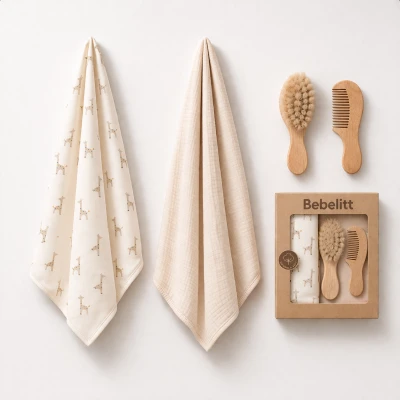 FIRÇA VE TARAK AKSESUARLI 2 Lİ BEBE BATTANİYE SET 003