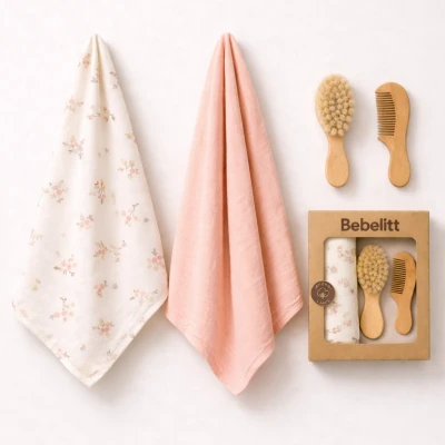 FIRÇA VE TARAK AKSESUARLI 2 Lİ BEBE BATTANİYE SET 005