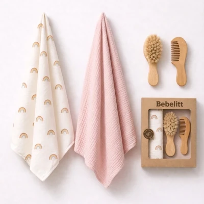 FIRÇA VE TARAK AKSESUARLI 2 Lİ BEBE BATTANİYE SET 006