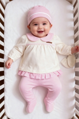 FIRFIRLI YAKALI 5 Lİ KIZ BEBE ZIBIN SET 6237