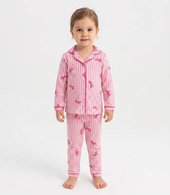 FİYONK BASKILI KIZ BEBE PİJAMA TAKIMI 1141