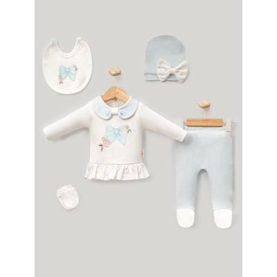 FİYONK NAKIŞLI 5 Lİ BEBE ZIBIN SET 2098