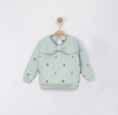 FİYONK YAKALI 2 İP KIZ BEBE SWEAT 0230-1