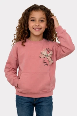 FİYONKLU 2 İP KIZ ÇOCUK SWEAT R26745