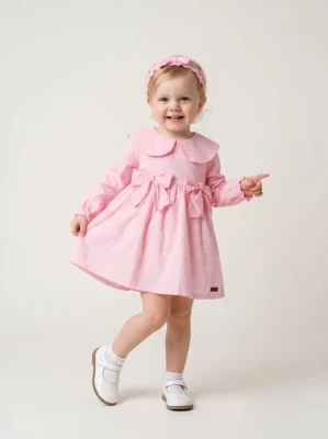 FİYONKLU BEBE YAKA ELBİSE 26114