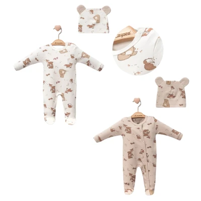 GEYİK DESENLİ ERKEK BEBE 2 Lİ TULUM 1060