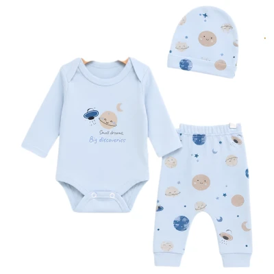 GEZEGEN PAMUKLU BADİLİ 3 LÜ BEBE TAKIM 7004