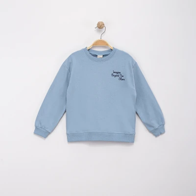 GÖKYÜZÜ APLİKELİ 2 İP ERKEK ÇOCUK SWEAT 0423-2