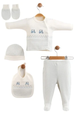 GOLF ARABA NAKIŞLI 5 Lİ BEBE ZIBIN SET 7675