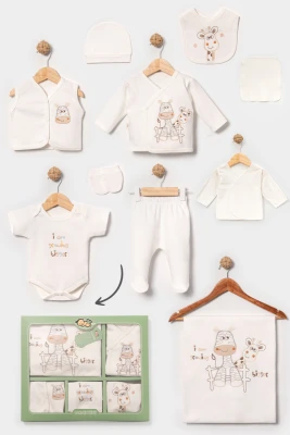 GROWİNG BİGGER PAMUKLU ERKEK BEBE 10 LU ZIBIN SET 3031