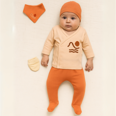 GÜNEŞ DALGA SÜZENE NAKIŞLI BEŞLİ SET 52726